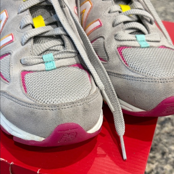 New Balance Kids Sneakers - Gray, Yellow, Pink, Blue - Picture 5 of 16